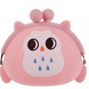 Baby owl silicon kiss lock coin purse.NWT